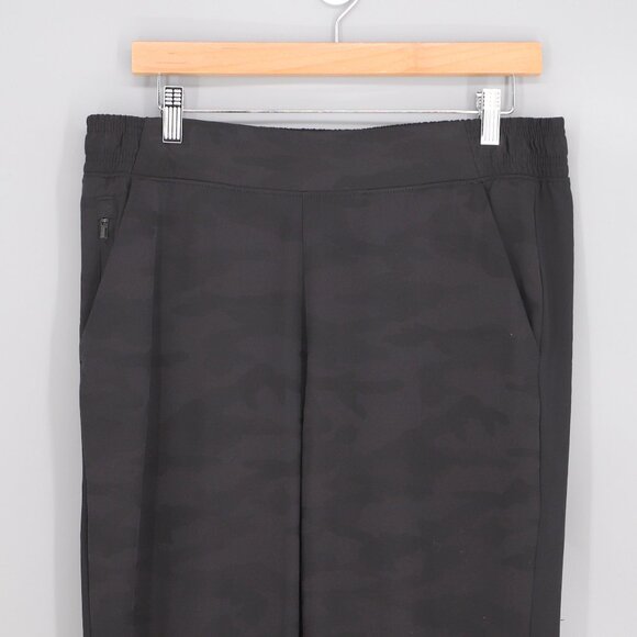 ATHLETA Brooklyn Black Camo Jogger Pant Stretch Elastic Waist Size 12 - Picture 4 of 11